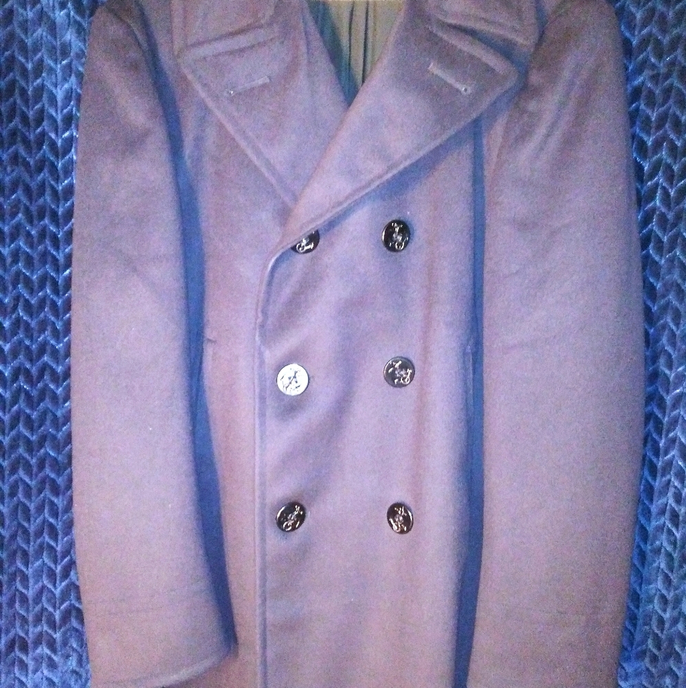 %100 Wool Vintage Women's Black U.S. Navy Coat